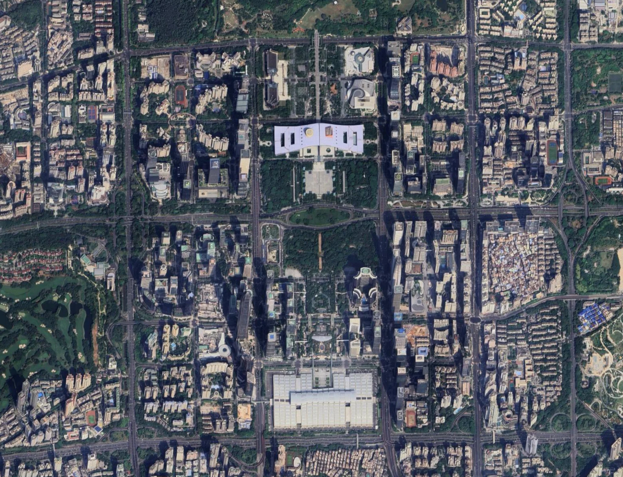 建築分析 &middot; CFD風環境解析 &mdash; 制作【深圳福田区】街区的风环境分析图，城市鸟瞰，平行透视视角，展示真实的复杂的城市模型，城市模型建筑以rhino白模渲染风格，搭配CFD风环境分析图，风环境要覆盖整个城市街巷，不仅